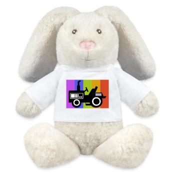 Véhicule à moteur Agriculteur biologique Country Life Farmer Tracteur - Lapin en peluche recyclé MiniFeet® Crème - blanc - Devant