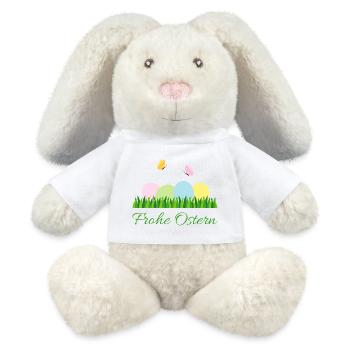 Happy Easter - MiniFeet® RecycelHase® Bunny Cream - white - Front