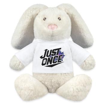 Maple Leafs Just Once Dark - MiniFeet® RecycelHase® Bunny Cream - white - Front