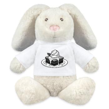 Hot Brownie - MiniFeet® RecycelHase® Bunny Cream - white - Front