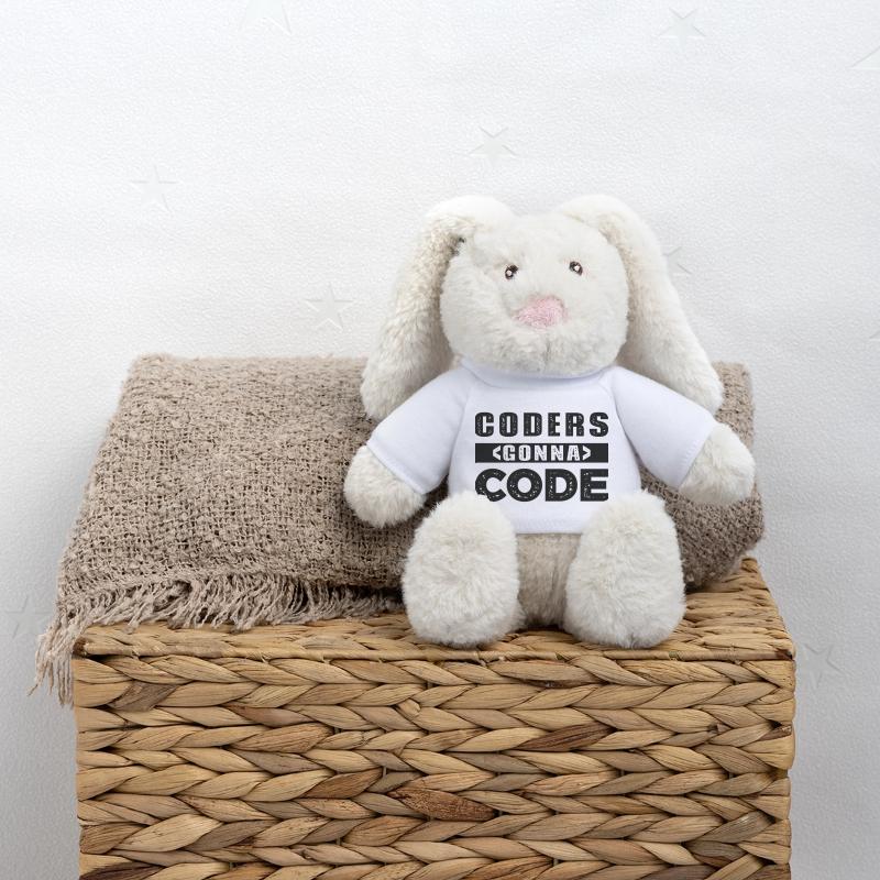 Coders Gonna Code MiniFeet® RecycelHase® Creme