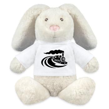 Locomotive Sketch - MiniFeet® RecycelHase® Bunny Cream - white - Front