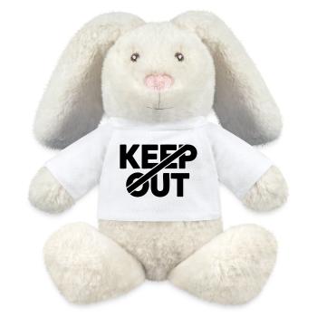 Keep Out Warning Sign - MiniFeet® RecycelHase® Bunny Cream - white - Front