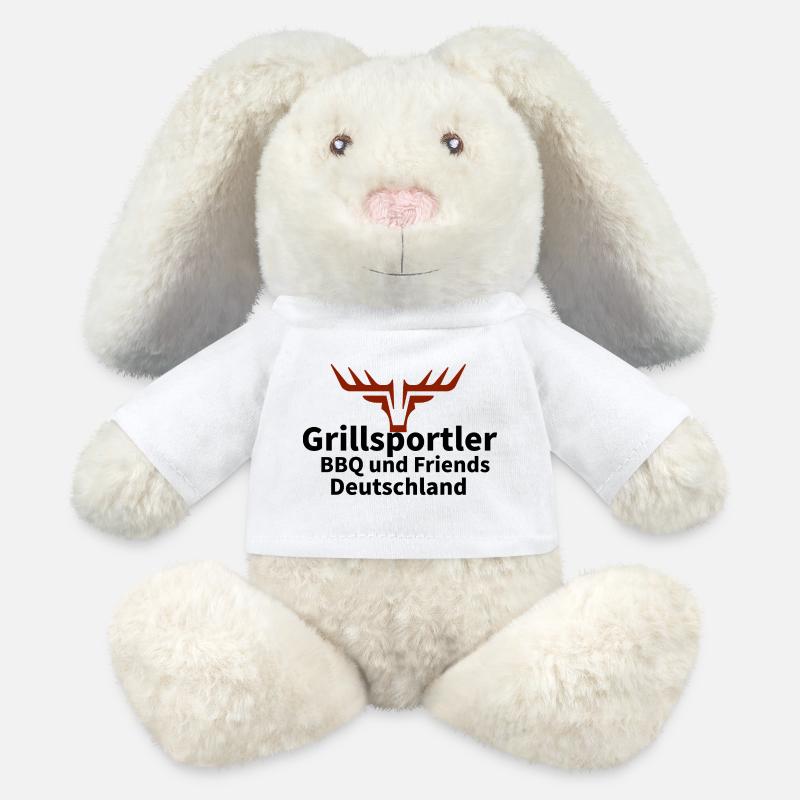 Deer Head Silhouette Rust - MiniFeet® RecycelHase® Bunny Cream - white