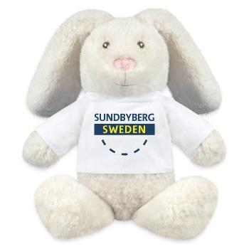 Sundbyberg Sweden Retro Watch Pattern - MiniFeet® RecycelHase® Bunny Cream - white - Front