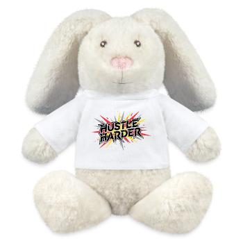 Hustle Harder Graffiti Pulse - MiniFeet® RecycelHase® Creme - Weiß - Vorne