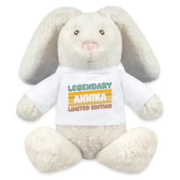 Annika comme nom - Lapin en peluche recyclé MiniFeet® Crème - blanc - Devant