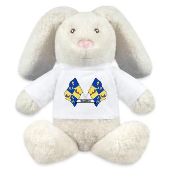 Texte du Dauphiné - Lapin en peluche recyclé MiniFeet® Crème - blanc - Devant