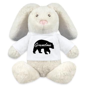 Chemise cadeau mignonne Grand-mère Ours - Lapin en peluche recyclé MiniFeet® Crème - blanc - Devant