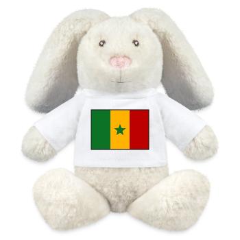 Senegal Flagge - MiniFeet® RecycelHase® Creme - Weiß - Vorne