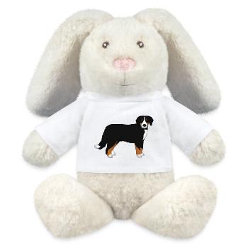 Berner Sennenhund Kopf vorn - MiniFeet® RecycelHase® Creme - Weiß - Vorne