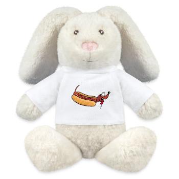 Heißer Hund - MiniFeet® RecycelHase® Creme - Weiß - Vorne