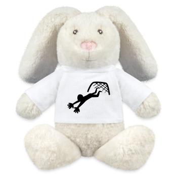 le football gardien de but attraper atteignant - Lapin en peluche recyclé MiniFeet® Crème - blanc - Devant