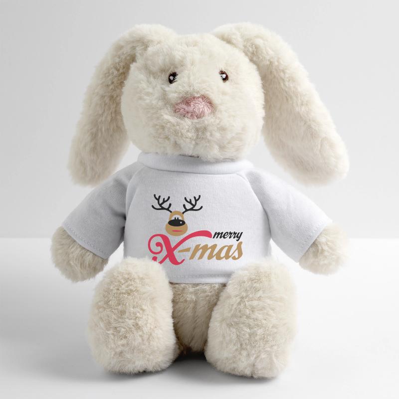 Noël Lapin en peluche recyclé MiniFeet® Crème