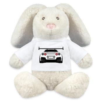 gtr skyline tuning car racing icon widebody - MiniFeet® RecycelHase® Bunny Cream - white - Front