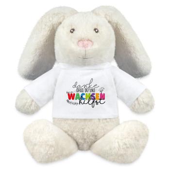 Danke fürs Wachsen - MiniFeet® RecycelHase® Creme - Weiß - Vorne