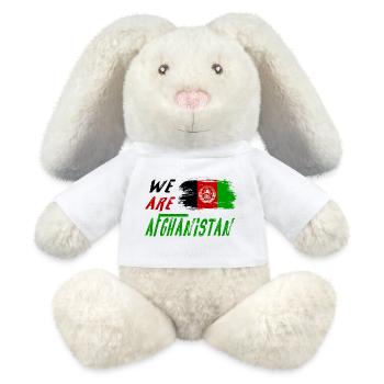 Wir sind Afghanistan - MiniFeet® RecycelHase® Creme - Weiß - Vorne