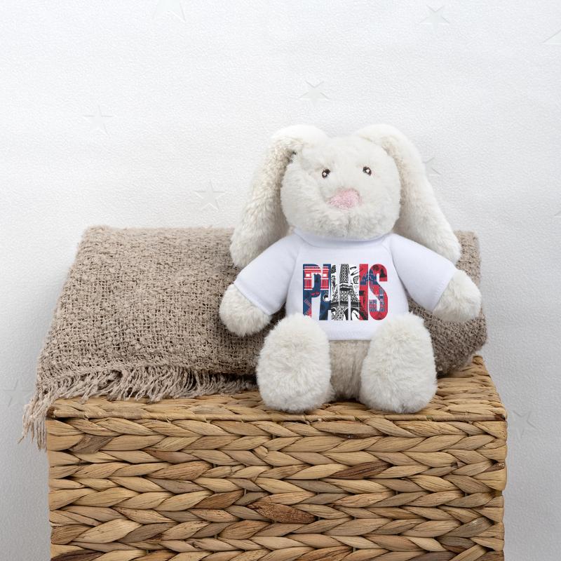 Collage Paris Eiffel Tour MiniFeet® RecycelHase® Bunny Cream