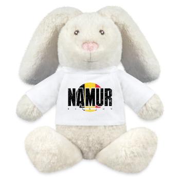 M Emblem in Warm Circular Geometry - MiniFeet® RecycelHase® Bunny Cream - white - Front