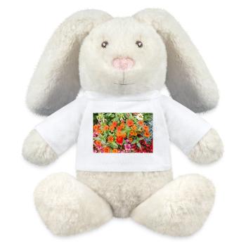 Blühender Garten – Farbenfrohe Stimmung - MiniFeet® RecycelHase® Creme - Weiß - Vorne