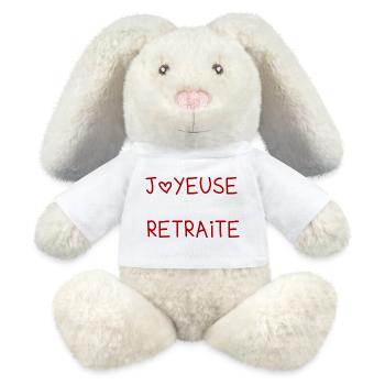 RETIREMENT. HAPPY RETIREMENT. HAPPY RETIREMENT - MiniFeet® RecycelHase® Bunny Cream - white - Front