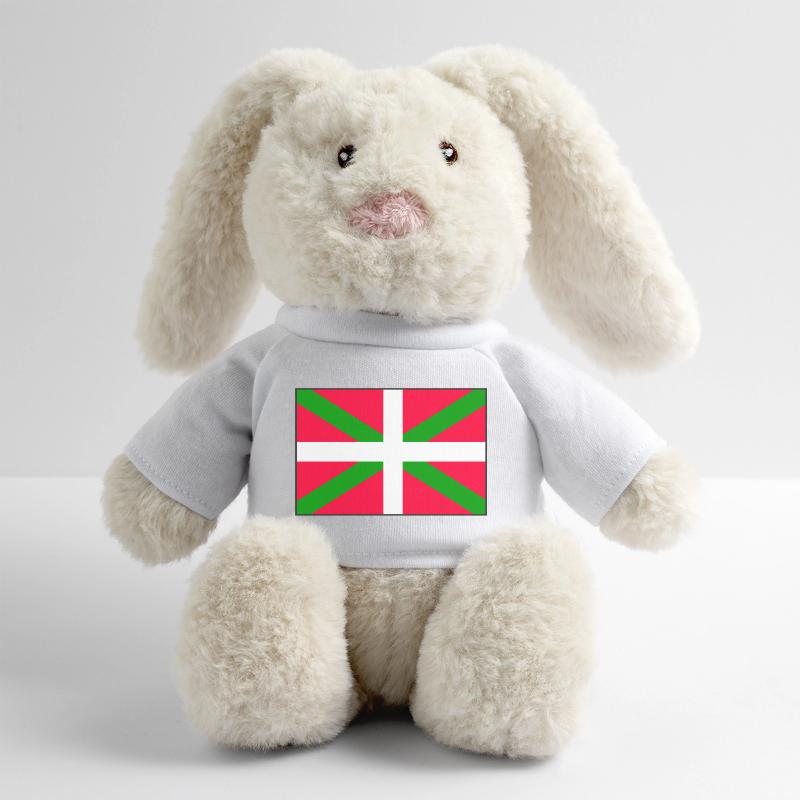 Drapeau basque Lapin en peluche recyclé MiniFeet® Crème