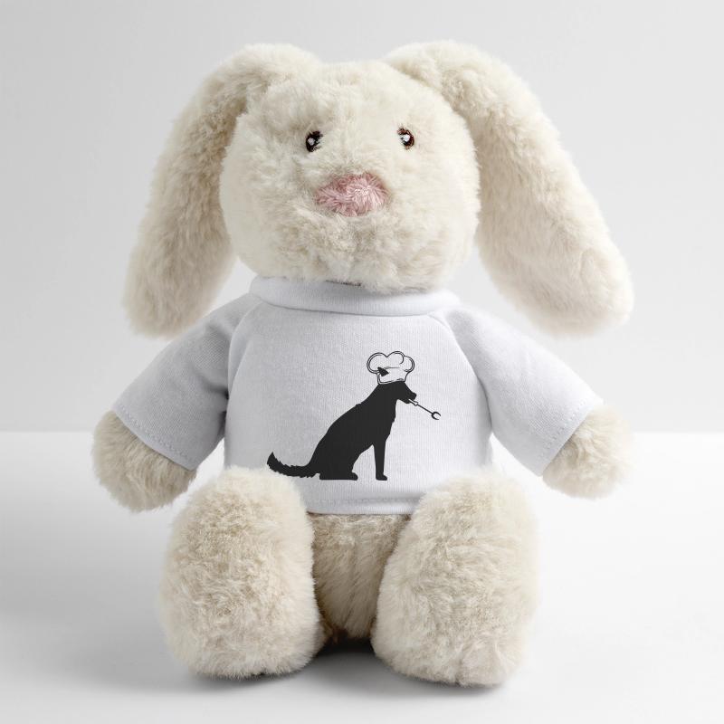 Chien Grill Master Grilling Chef Chapeau, Chef Hunger Lapin en peluche recyclé MiniFeet® Crème