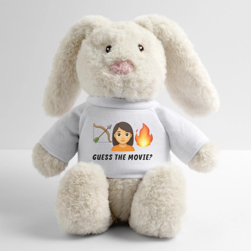 Conception de motifs d’aventure et de feu Lapin en peluche recyclé MiniFeet® Crème