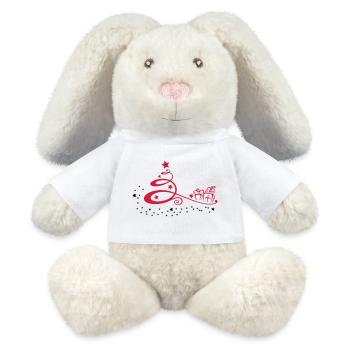 Weihnachtsbaum mit Sternen und Geschenken - MiniFeet® RecycelHase® Creme - Weiß - Vorne