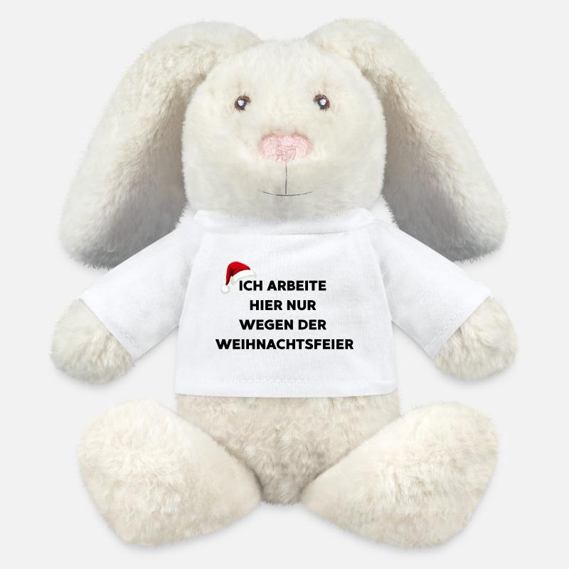 I only work here for the Christmas party - MiniFeet® RecycelHase® Bunny Cream - white