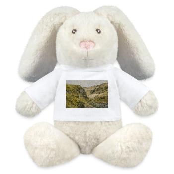 Paysage de vallée de la rivière désertique - Lapin en peluche recyclé MiniFeet® Crème - blanc - Devant