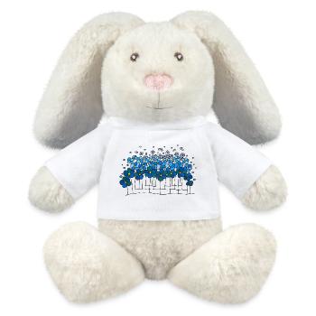 Blumen - Lapin en peluche recyclé MiniFeet® Crème - blanc - Devant