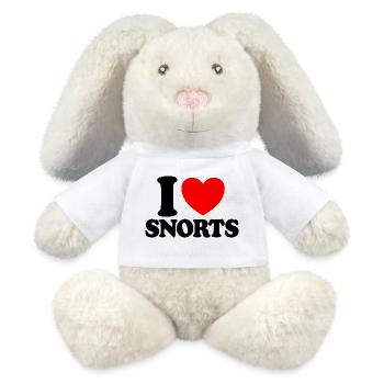 I Love Cold Red Heart Funny I Love Sc - MiniFeet® RecycelHase® Bunny Cream - white - Front