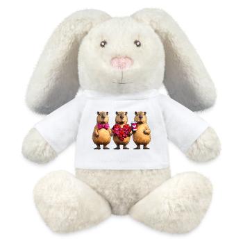 Liebesbiber Trio - MiniFeet® RecycelHase® Creme - Weiß - Vorne