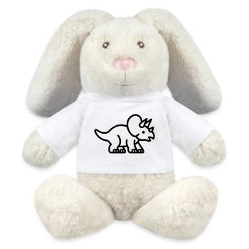 Triceratops - MiniFeet® RecycelHase® Creme - Weiß - Vorne