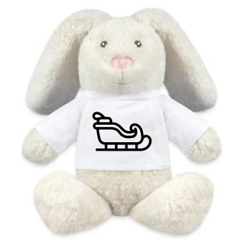 Santa's sleigh - MiniFeet® RecycelHase® Bunny Cream - white - Front