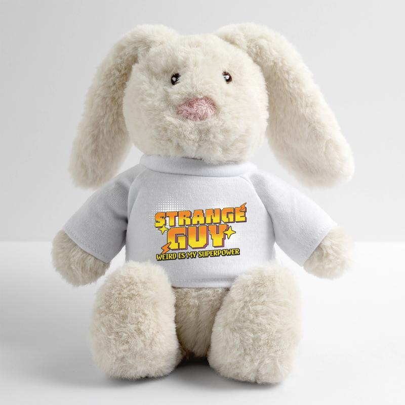 Strange Guy – Bizarre, c’est mon super-pouvoir Lapin en peluche recyclé MiniFeet® Crème