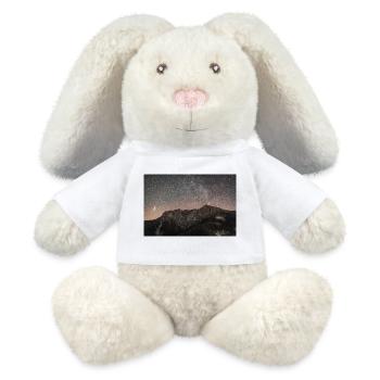 Die Nacht SKy über den Agrafa-Bergen - MiniFeet® RecycelHase® Creme - Weiß - Vorne