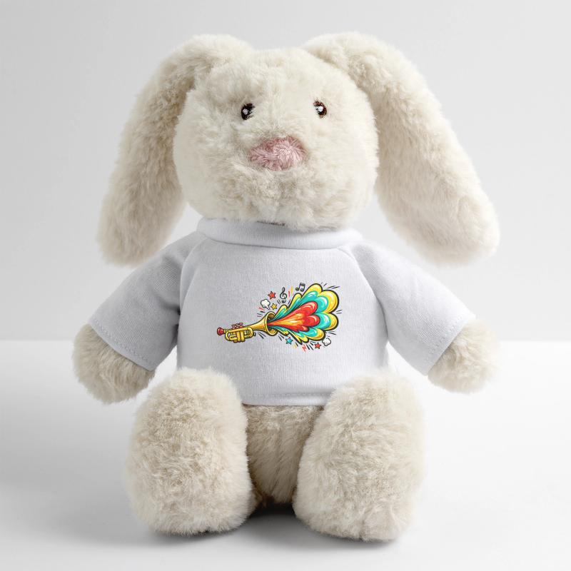 Bunte Trompete Farbexplosion MiniFeet® RecycelHase® Creme
