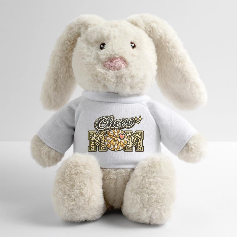 Cheer Mom Leopard Shirt – Muttertagsgeschenk MiniFeet® RecycelHase® Creme