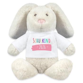 Schulkind 2026 - MiniFeet® RecycelHase® Creme - Weiß - Vorne