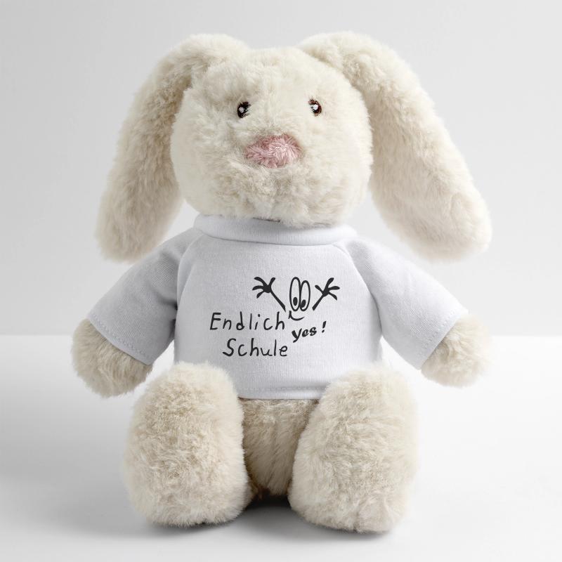 Schule, Schulanfang, Einschulung, Comic MiniFeet® RecycelHase® Creme