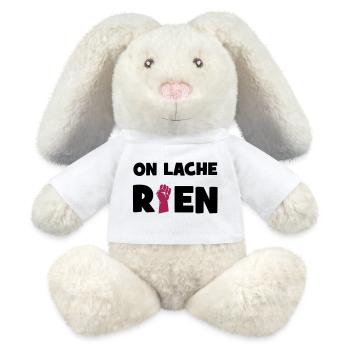 Wir verlieren nichts! - MiniFeet® RecycelHase® Creme - Weiß - Vorne