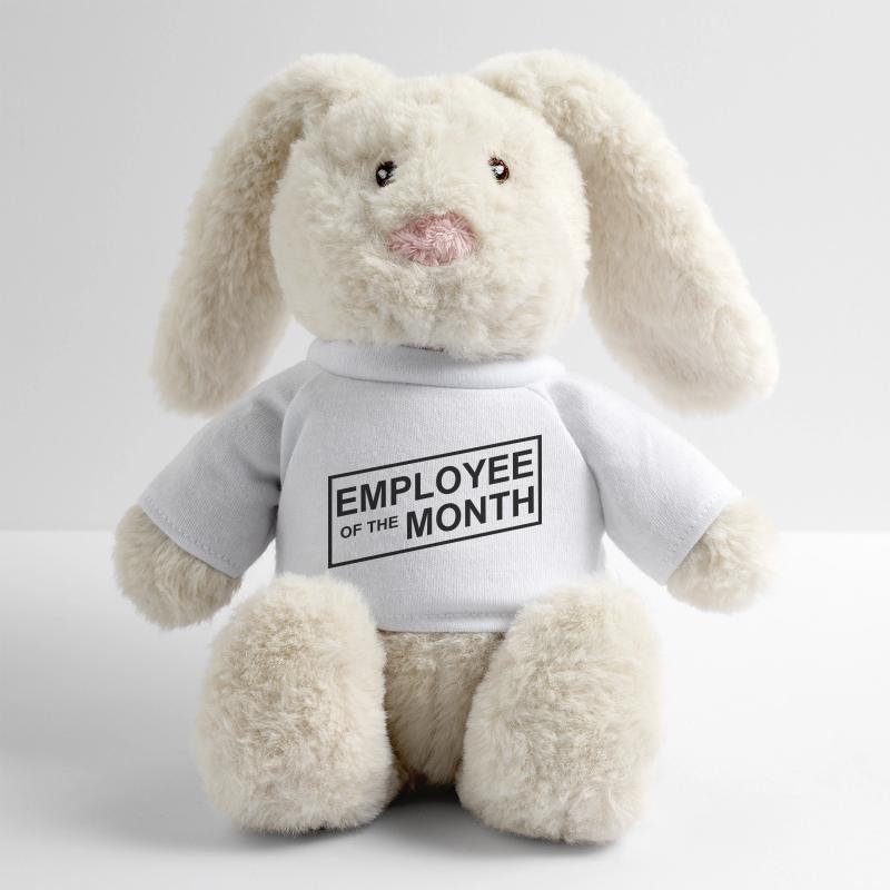 Employé du mois Lapin en peluche recyclé MiniFeet® Crème