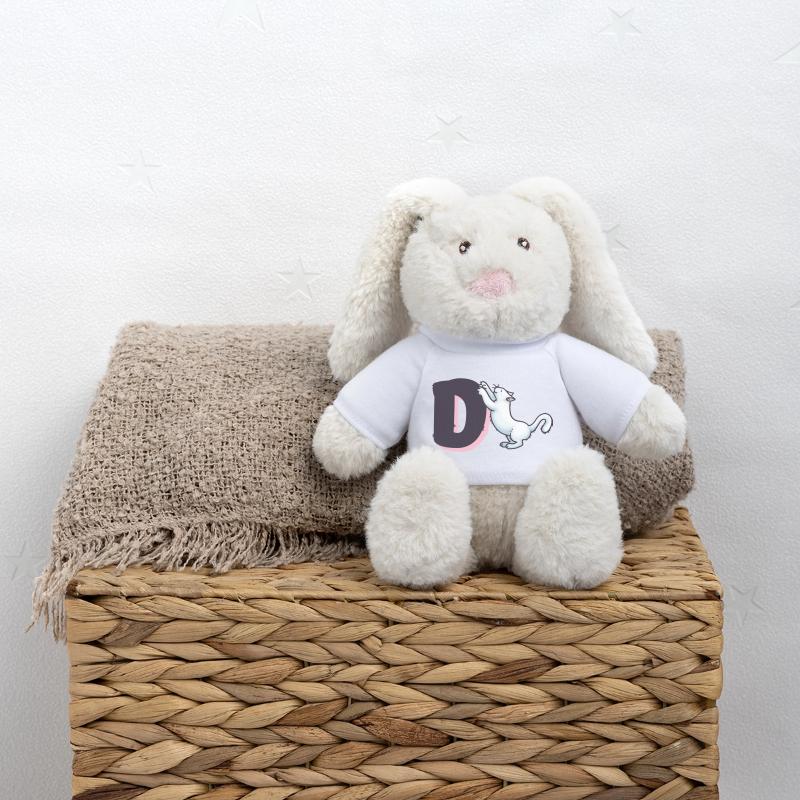 Katze Buchstabe D MiniFeet® RecycelHase® Creme