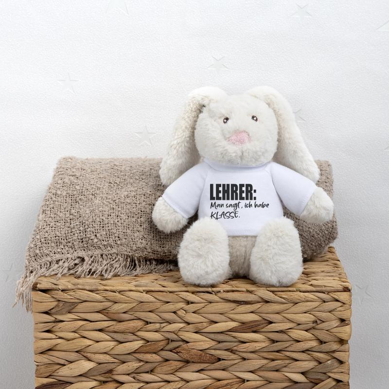 LEHRER SPRÜCHE MIT KLASSE MiniFeet® RecycelHase® Creme