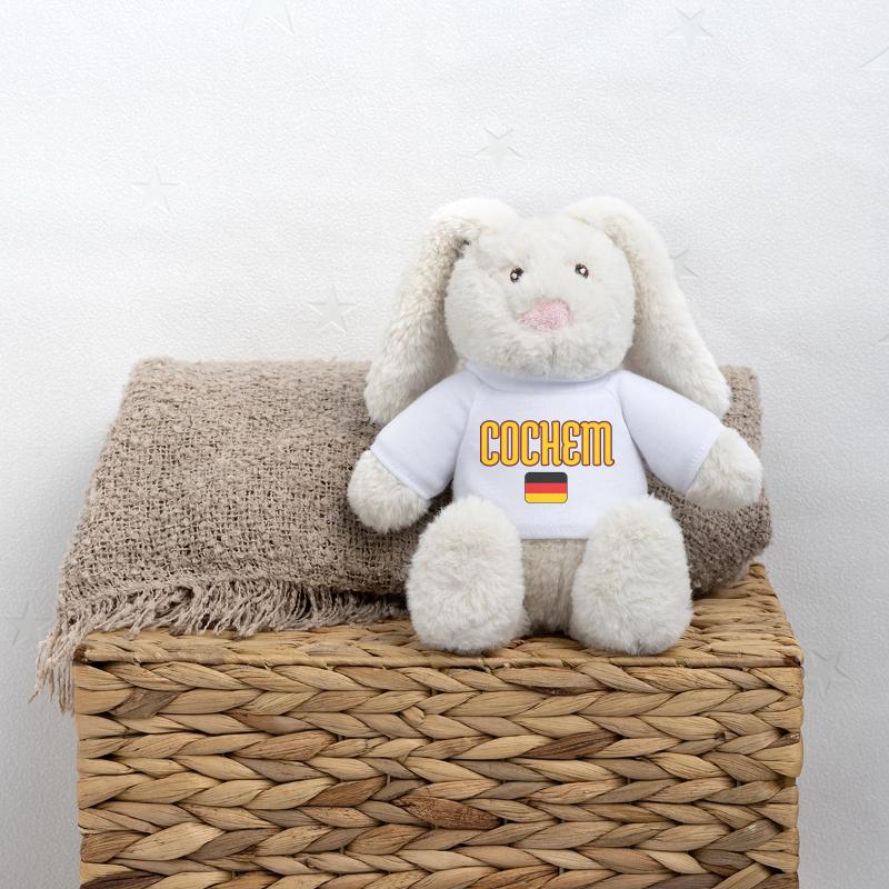 COCHEM Allemagne Conception du drapeau Lapin en peluche recyclé MiniFeet® Crème
