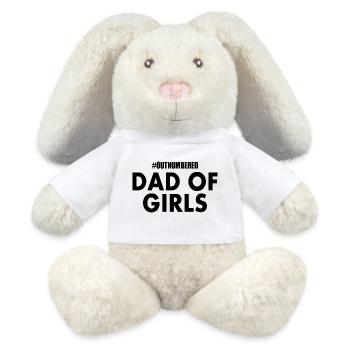 Dad of girls - MiniFeet® RecycelHase® Creme - Weiß - Vorne