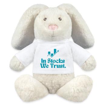 Dans des actions auxquelles nous faisons confiance ! - Lapin en peluche recyclé MiniFeet® Crème - blanc - Devant