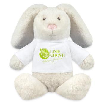 Lime Grove Logo de la bonté mexicaine - Lapin en peluche recyclé MiniFeet® Crème - blanc - Devant